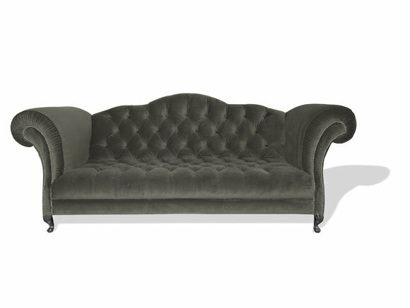 Chesterfield Sofa 3 SITZER Couchen Silber Sofas Garnitur Polster Designer