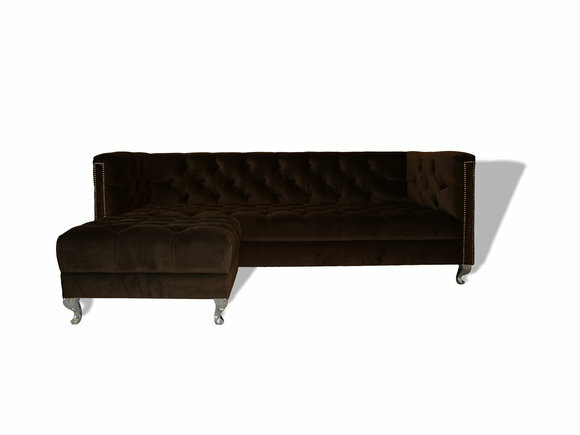 Chesterfield Sofa Polster Designer Couchen Sofas Garnitur Dunkelbraun SLIII