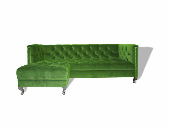 Chesterfield Sofa Polster Designer Couchen Sofas Garnitur Couch Grün SLIII