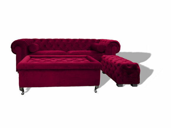 Chesterfield Sofa Polster Designer Rosa Couchen Sofas Garnitur Couch SLIII