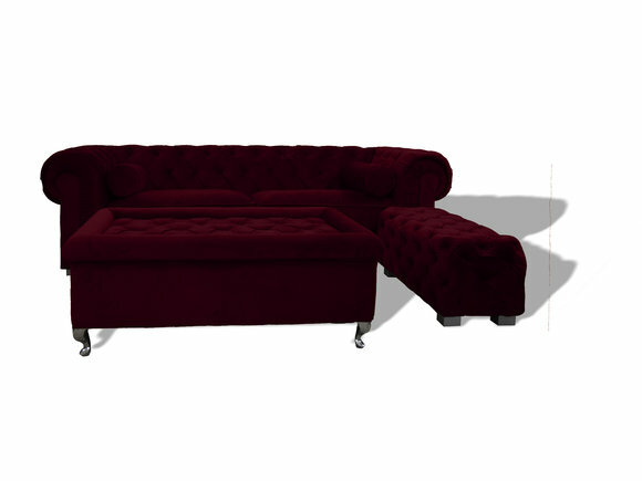 Chesterfield Sofa Polster Designer Couchen Sofas Garnitur kastanienbraun SLIII