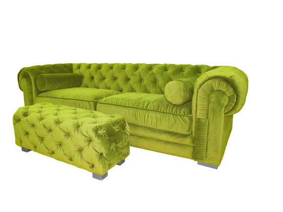 Chesterfield Modern Hellgrün Designer Couchen Sofas Garnitur Couch SLIII