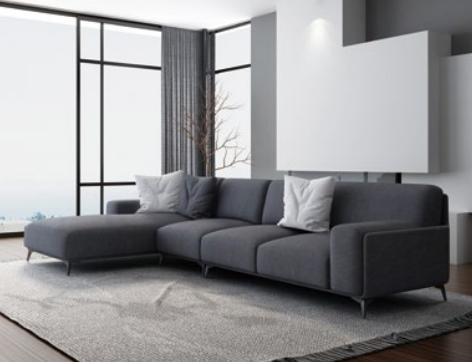 Wohnlandschaft L-Form Ecksofa Leder Couch Design Polster Garnitur Sofa