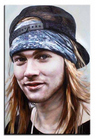 Axl Roses Guns\'n Roses Portrait Handarbeit Rahmen Gemälde Bild