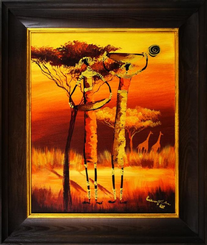 Afrika Keilrahmen Handarbeit Ölbilder Ölbild Bild Bilder Gemälde