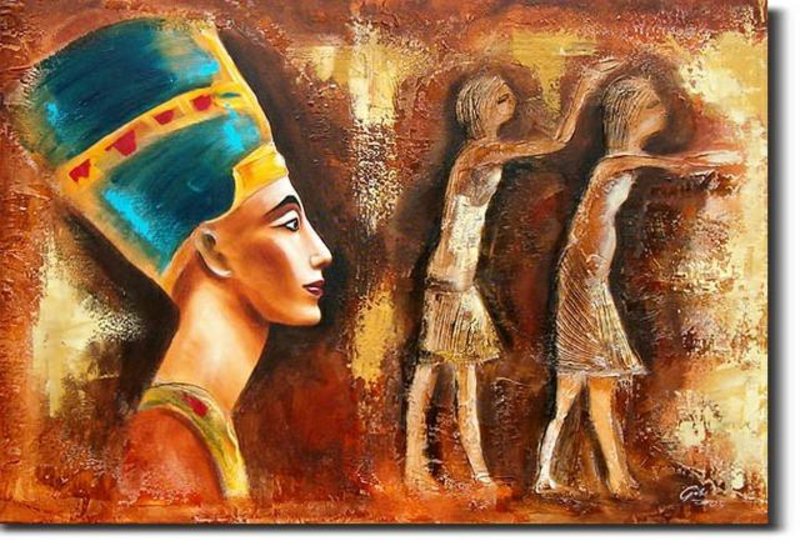Ägypten Kleopatra Ölbilder Keilrahmen Gemälde Leinwand Ölbild Bild