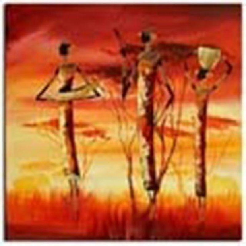 Afrika Ölbilder Gemälde Leinwand Ölbild Bild Bilder G00533