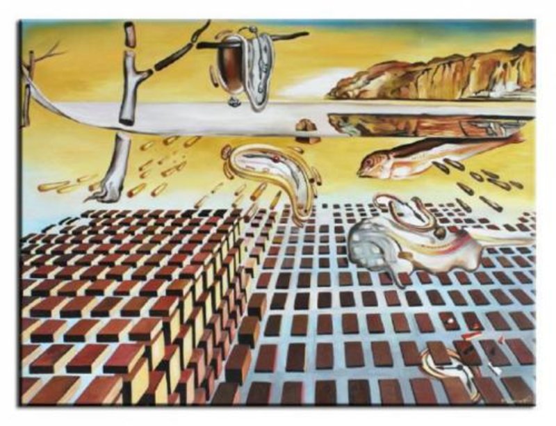 Salvador Dali "Die Auflösung des Beharrens der Erinnerung" Ölbild Bild