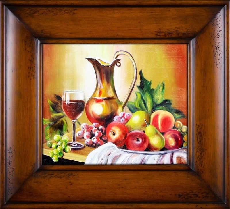 Gemälde "Obst " Handarbeit Ölbild Bild Ölbilder Rahmen Bilder G16809