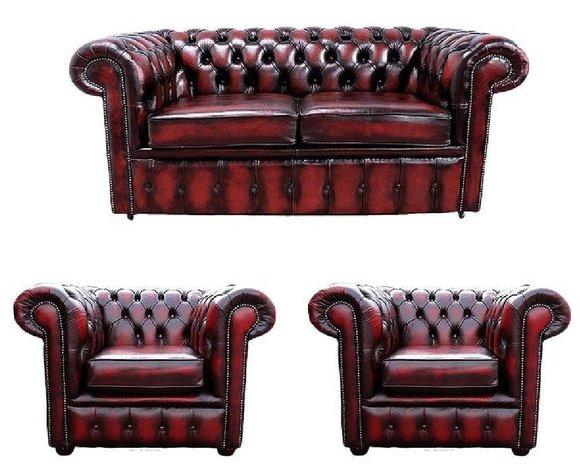 Chesterfield Ledersofa Textil Couch Stoff Polster Sofa Garnitur Sitz