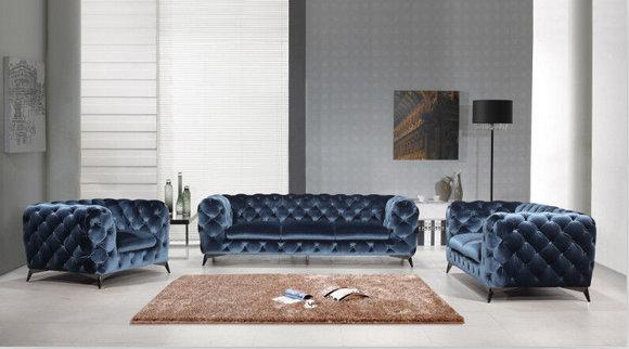 Chesterfield Polster Couch Textil Sofa Couch Garnituren Edle Design