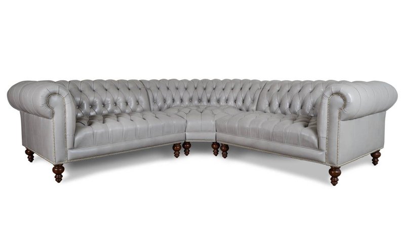 Chesterfield Design Luxus Polster Sofa Couch Sitz Garnitur Textil Leder Neu