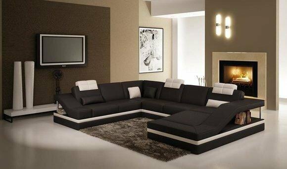 Design Ecken Big Polster Eck Sofa Couch XXL Leder Sofas Dekor Garnitur