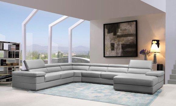 Sofa Ledersofa Couch Wohnlandschaft Modern Eck Ecksofa Garnitur Design