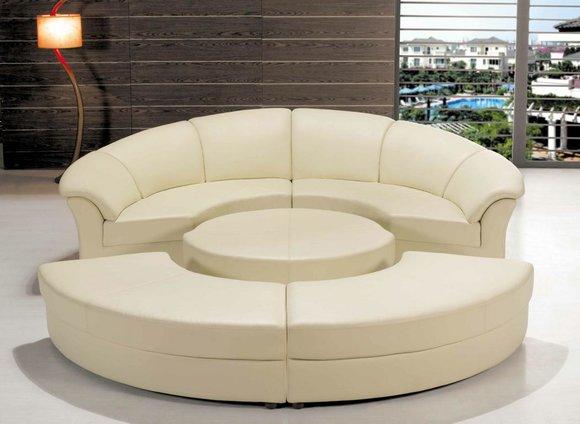 Runde xxl polster wohnlandschaft couch rund eck sofa ledersofa sitz eck