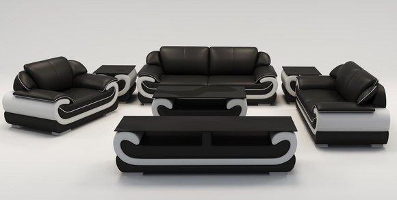 Ledersofa Couch Wohnlandschaft 3 Sitzer Design Modern Sofa Couchen