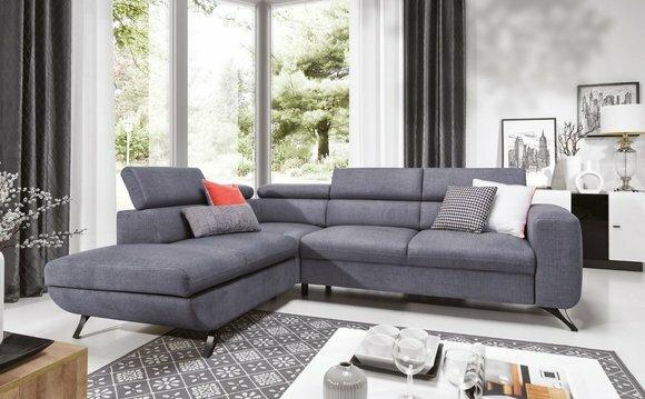 Moderne Schlafcouch Schlafsofa Bettfunktion Sofa Couch Polster Sitzgarnitur