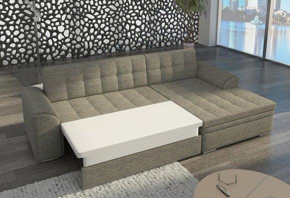 Sofa Ecksofa Schlafsofa Bettfunktion Couch Leder Textil Polster Sofas Neu