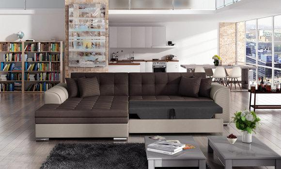 Design Ecksofa Bettfunktion Couch Neu Polster Couchen Textil Sofas Sofa