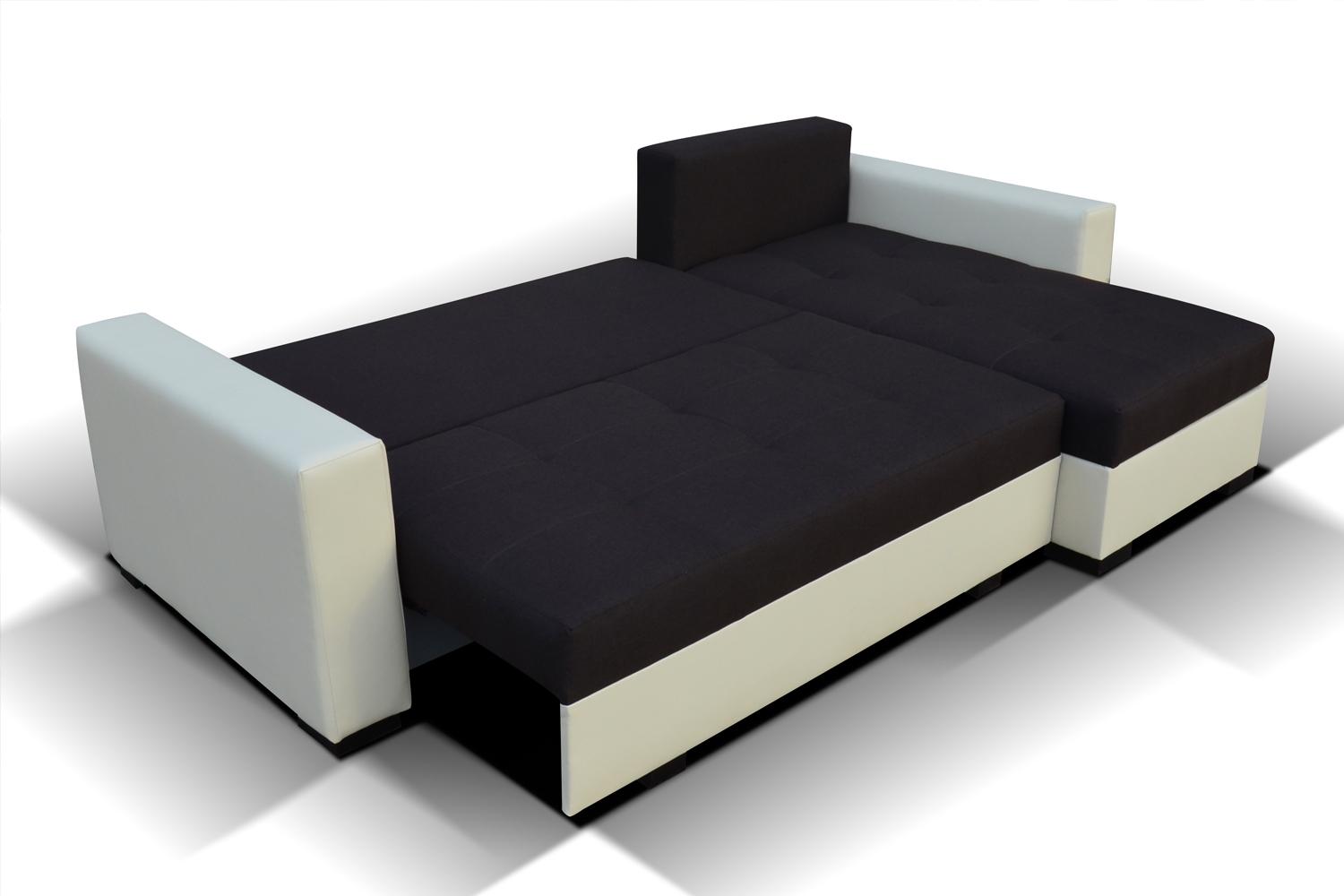 Design Ecksofa Newark Bettfunktion Couch Leder Textil Sofas Schlaf Sofa