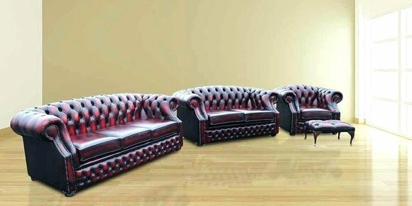 Oxford Edle Designer Ledersofa Chesterfield Couch Sofagarnitur 3+2+1