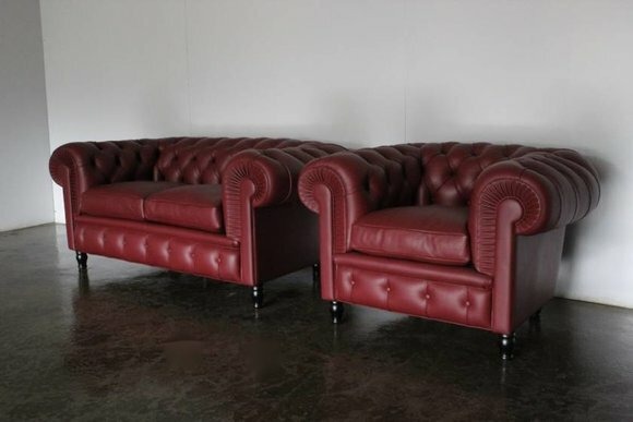 Chesterfield Couch Polster 2+1 Sitzer Polstermöbel Sofagarnitur Couchen Sofas