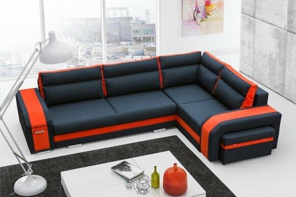 Ecksofa Wohnzimmer Schlaf Sofa Couchen Couch Garnitur L Form Stoff