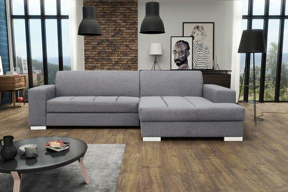 Ecksofa Sofa Couch Schlaf Polster Eck Garnitur Wohnlandschaft Bett Couchen