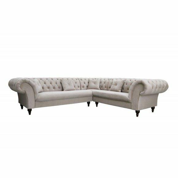 Ecksofa Chesterfield Sofa Polstergarnitur Couch Wohnlandschaft L-form