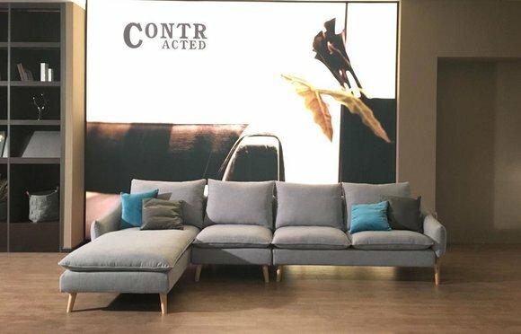 Eck Sofa Textil Sofa Polster Sitz Couchen Sofas Wohnzimmer Möbel Stoff