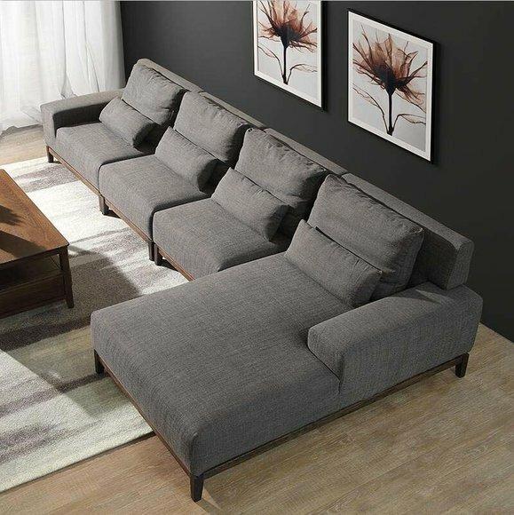 Eck Sofa Couch Polster Eck Textil Couchen Sofas Italienische Möbel Neu