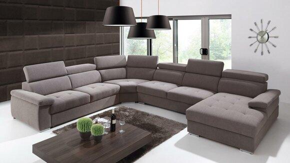 XXL Big Wohnlandschaft Wohnzimmer Textil Sofa Polster Couchen Sofas