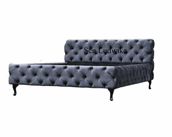 Bett Chesterfield Design Luxus Hotel Leder Betten 180x200cm Schlaf Zimmer