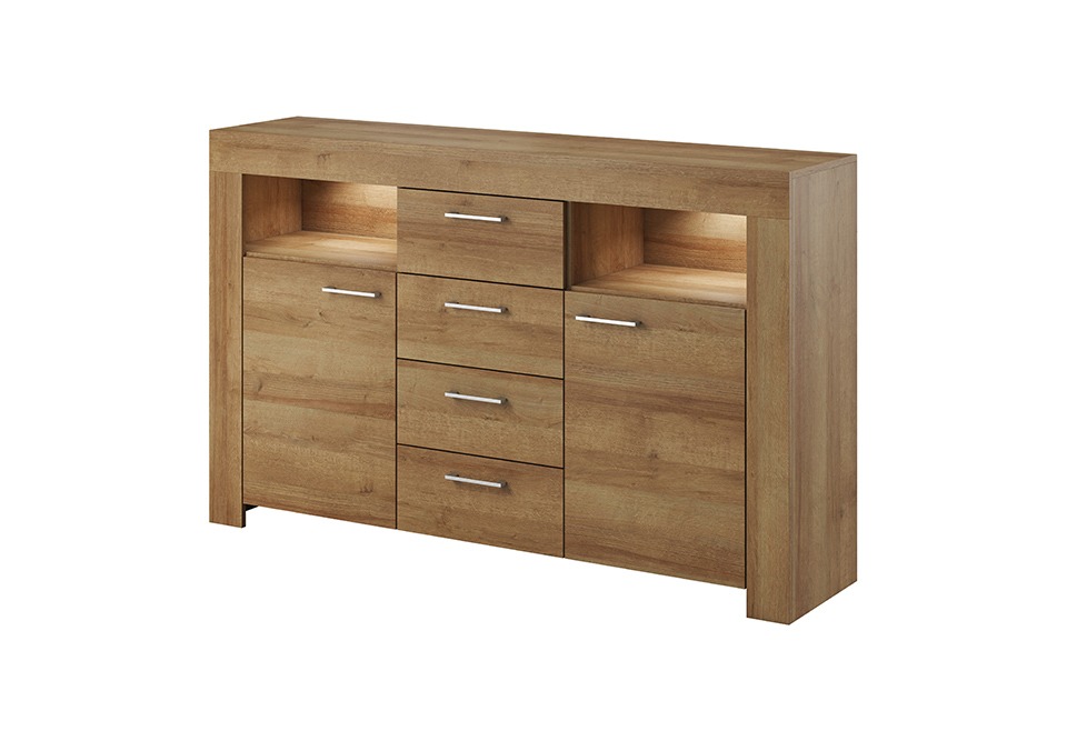 Moderne Holz Kommode Sideboard Kommoden Wohnzimmerschrank 155cm