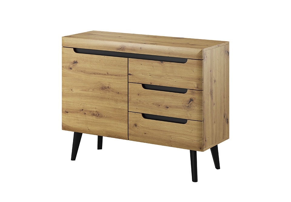 Moderne Holz Kommode 107cm Sideboard XXL Low Boards