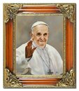 Religion Papst Franziskus Handarbeit Ölbild Bild Ölbilder Rahmen Bilder