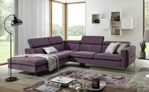 Ecksofa L-Form Sofa Wohnlandschaft Garnitur Polster Couch Design Modern