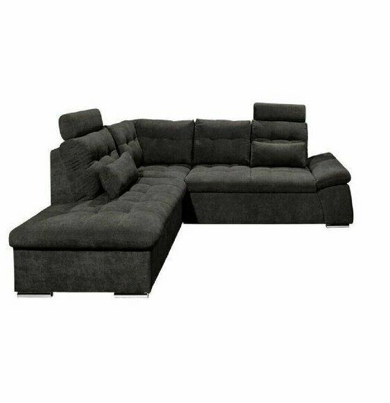 Ecksofa L-Form Sofa Couch Design Polster Modern Textil Bettfunktion Stoff