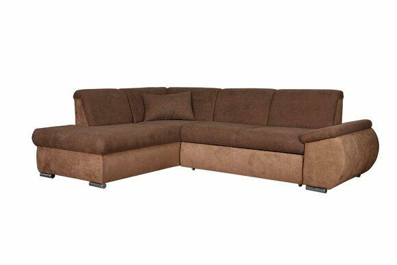 Bettfunktion Stoff Ecksofa L-Form Sofa Couch Polster Design Couch Textil