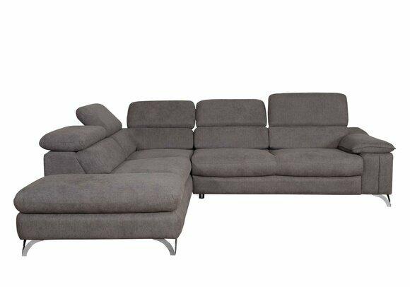 Design Ecksofa L-form Bettfunktion Couch Leder Textil Sofa Multifunktion