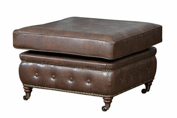 Chesterfield Fußhocker Club Lounge Hocker Leder Textil Ottoman Designer