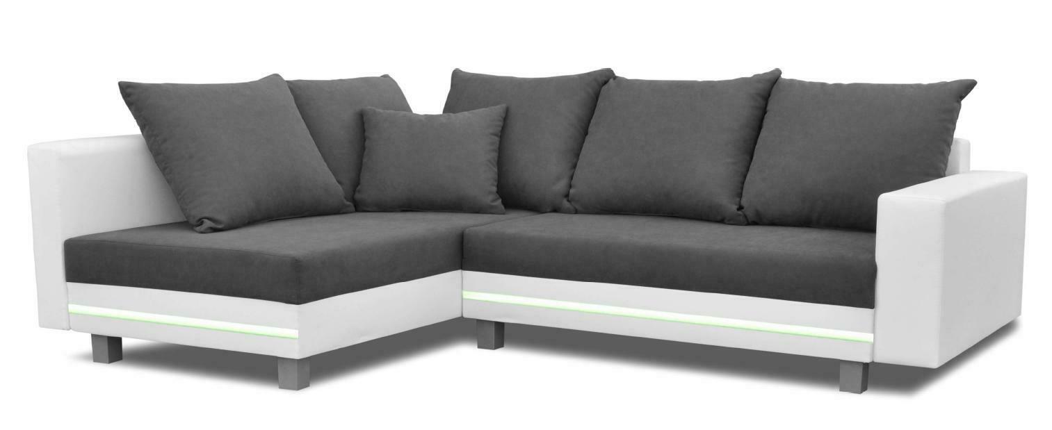 Ecksofa Wohnlandschaft Sofa Couch L Form Polster Couchen Leder Design