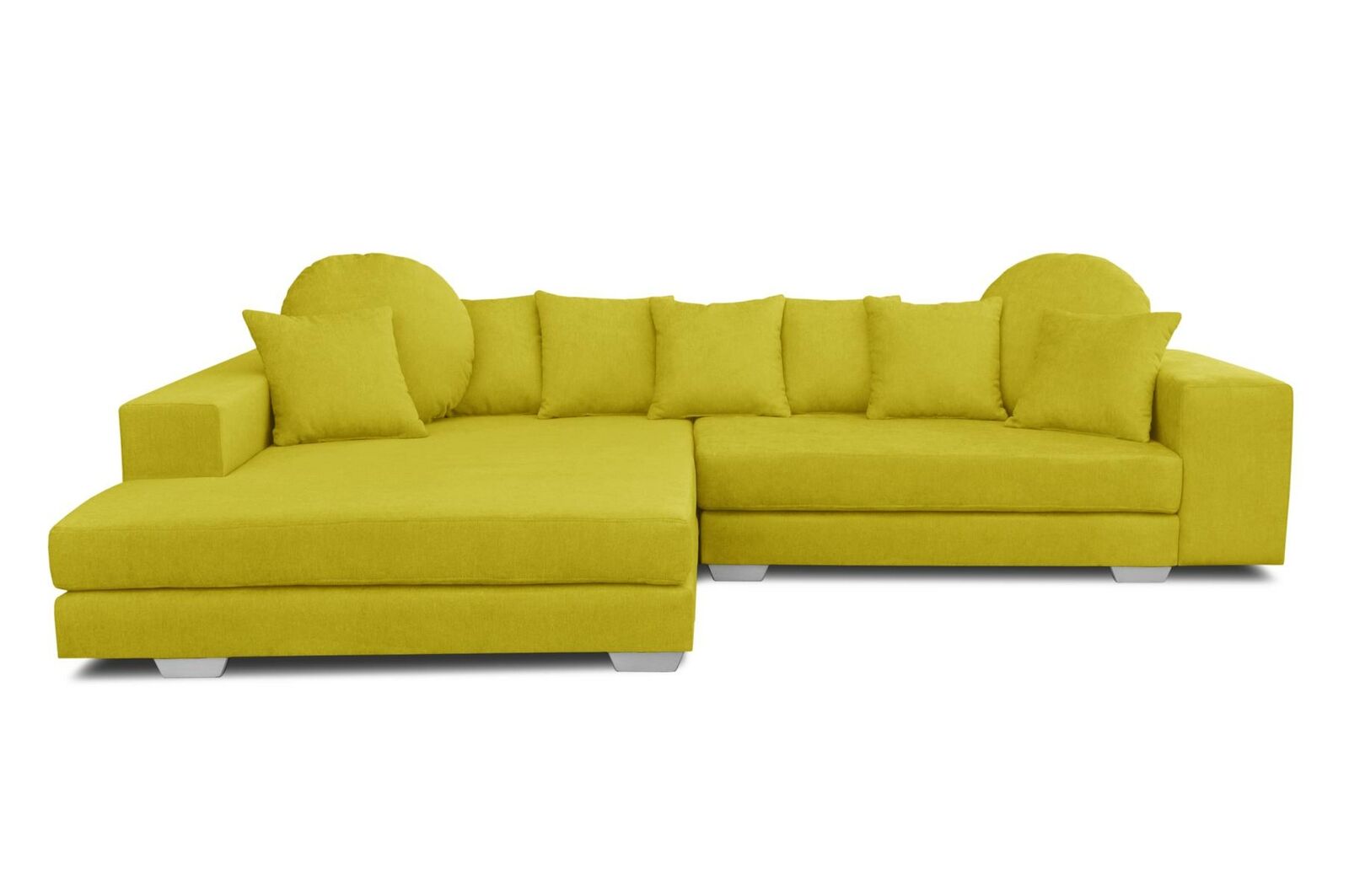 Gelbe Ecksofa Eckcouch Eckgarnitur Polster Sofa Couchen Sofas Wohnlandschaft