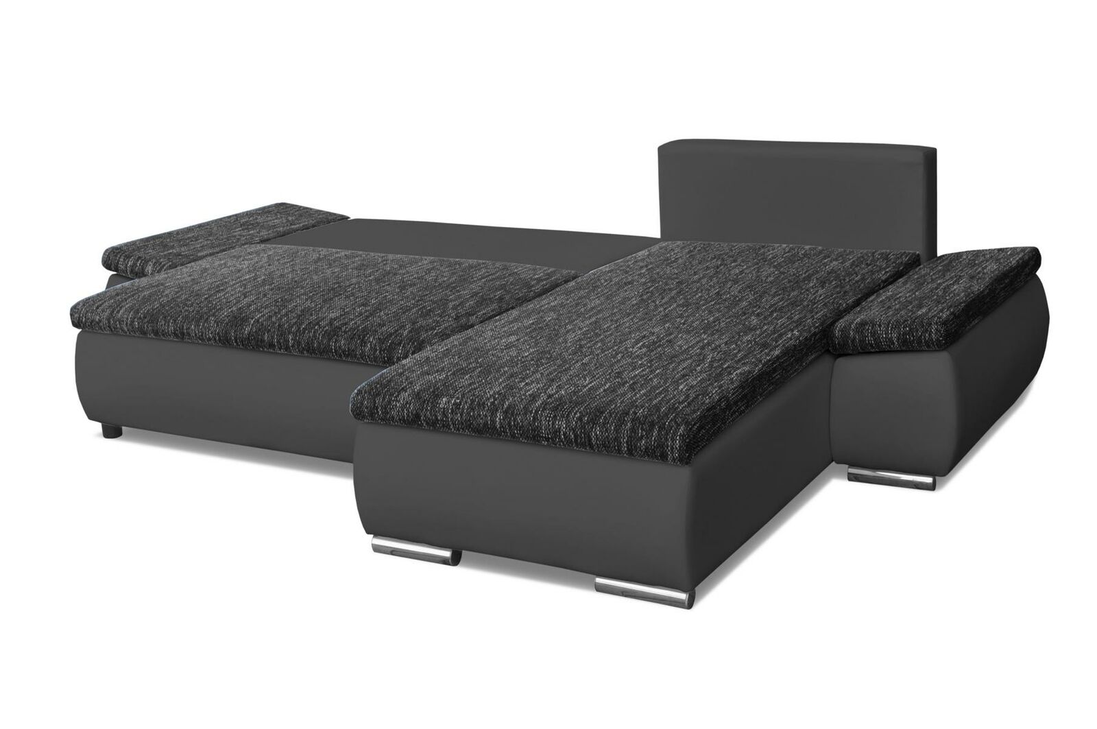 Design Ecksofa Schlafsofa Bettfunktion Couch Leder Textil Polster Sofas