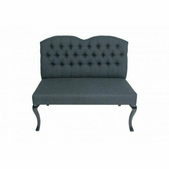 Chesterfield Bank Textil Sitz Bänke Deko Restaurant Stoff Laden Sofa Leder