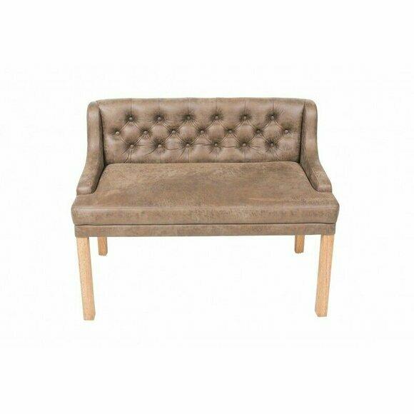 Chesterfield Bank Textil Sitz Bänke Restaurant Stoff Laden Sofa Leder