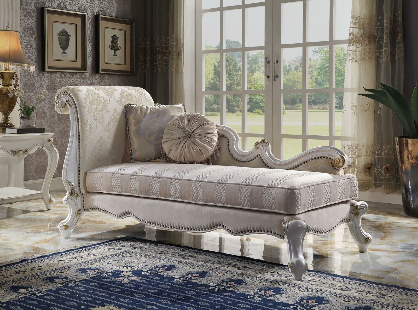 Chaiselongue Chaiselongues Stoff Sofa Liege Deko Chaise Club Relax Textil