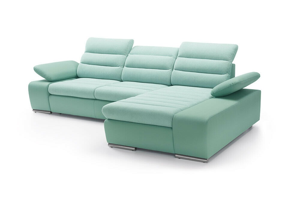 Design Ecksofa Schlafsofa Couch Leder Textil Polster Multifunktion Sofas Kasten