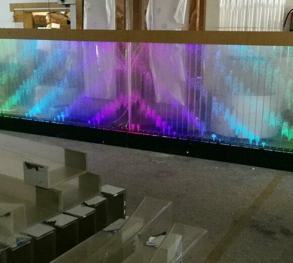 Wandpaneel LED Wasserwand Wasser Wände Wasser Blasen Modern Dekorative Wand