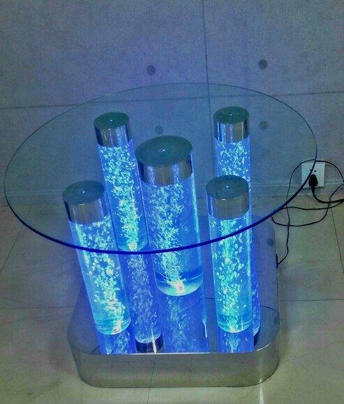 Water Design Tisch Couchtisch Wasser Säulen Säule Sofa Tische LED